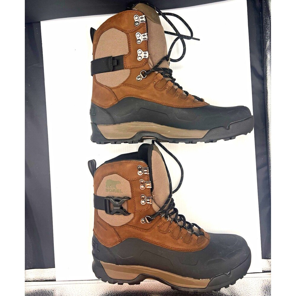 Sorel Paxson Tall Waterproof Insulated Hunting Snow Hike Boots Men 12 Brown NWOT